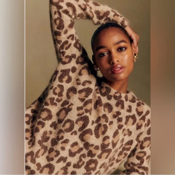 Sezane Gianni Sweater in Leopard - Picture 4 of 9
